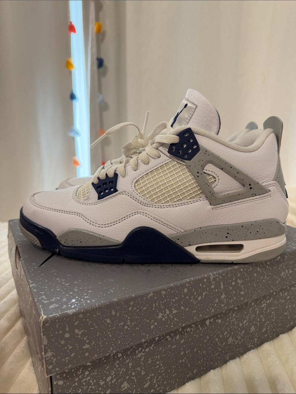 Jordan Men’s Athletic Shoes - White/Grey/Navy